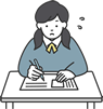 勉強をする生徒